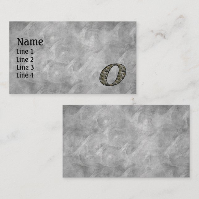 Monogram Initial O Hydrangea Flowers Business Card (Front/Back)