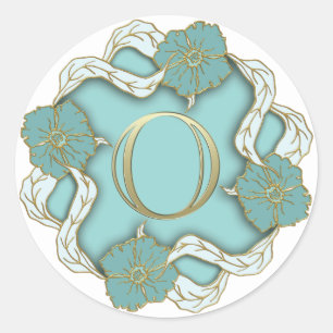monogram initial O stickers