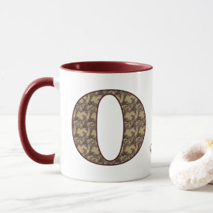 Monogram Initial O Vintage Floral Personalized Mug