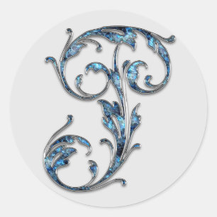 monogram initial P stickers