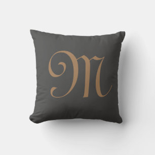 Monogram Initial Personalised Custom Throw Pillow
