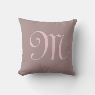 Monogram Initial Personalised Custom Throw Pillow