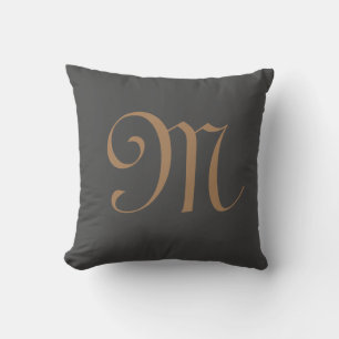 Monogram Initial Personalized Custom Throw Pillow