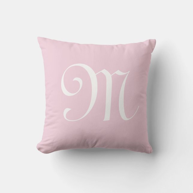 Monogram Initial Personalized Custom Throw Pillow (Front)