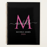 monogram initial personalized name yearly planner<br><div class="desc">Elegant Monogram initial and Script with personalized Name. This can be for Home, Office, Professional Work, Back to School and the details can be edited.</div>