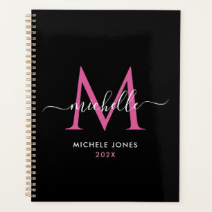 monogram initial personalized name yearly planner