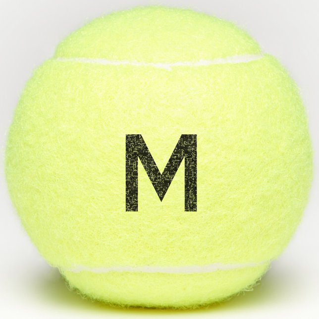 Monogram Initial Personalized Tennis Balls (Simple monogram initial personalized tennis ball)