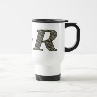 Monogram Initial R Hydrangea Flowers Personalized