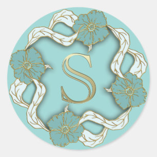monogram initial S stickers