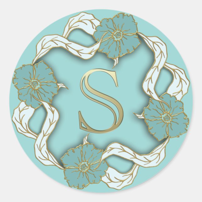 monogram initial S stickers (Front)