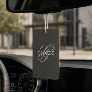 Monogram initial Script Car Air Freshener