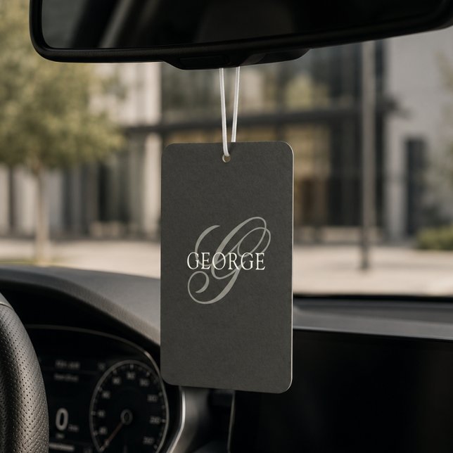 Monogram initial Script Car Air Freshener (Creator Uploaded)