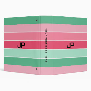 Monogram Initial Text Name Custom Elegant Template Binder