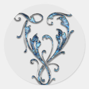 monogram initial V stickers