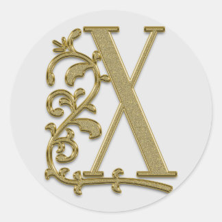 monogram initial X stickers