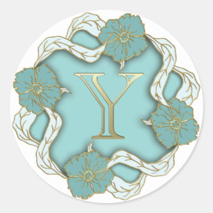 monogram initial Y stickers