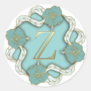 monogram initial Z stickers