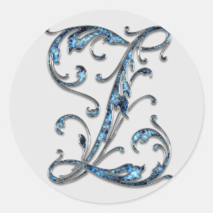 monogram initial Z stickers