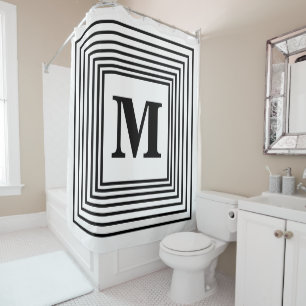 Monogram Initials Black White Patterns Custom Name