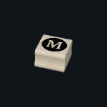 Monogram Initials Bold Custom Name Elegant Simple Rubber Stamp<br><div class="desc">Printed with monogram initial (which you can edit,  change and personalize) in bold font. Ink pad colour is selected as red,  you may change to another colour as you wish.</div>