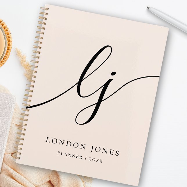 Monogram Initials Business Planner Script Name (Creator Uploaded)