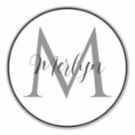 Monogram Initials Custom Name Black White Classy<br><div class="desc">Printed with monogram initial and name (which you can edit,  change and personalize) in unique black and white background. Design available in all sizes,  just choose the right size that you need.</div>