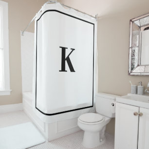 Monogram Initials Custom Name Black White Cute
