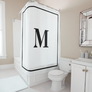 Monogram Initials Custom Name Black White Stylish