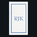 Monogram Initials Custom Name Blue Trendy 2023  Napkin<br><div class="desc">Designed with text template for monogrammed initials which you can customize!</div>