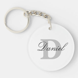 Monogram Initials Custom Name Father's Day Gift Keychain