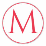 Monogram Initials Custom Name Red White<br><div class="desc">Printed with monogram initial (which you can edit,  change and personalize) in unique red white background. Design available in all sizes,  just choose the right size that you need.</div>
