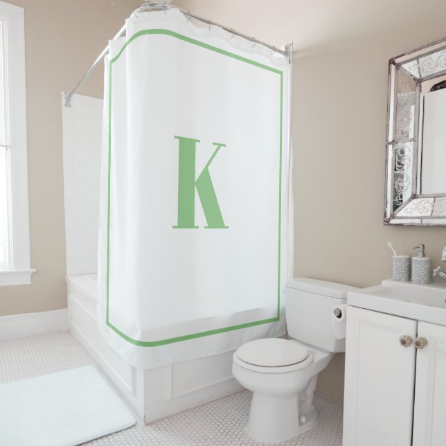 Monogram Initials Custom Name Sage Green White (In Situ)
