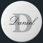 Monogram Initials Custom Name Weddings Birthdays 6 Inch Round Button<br><div class="desc">Designed with custom text templates for monogrammed initial & custom name,  this makes a wonderful gift for father's day,  birthday,  wedding party favours etc!</div>