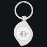 Monogram Initials Father's Day Gift Custom Name  Keychain<br><div class="desc">Designed with custom text templates for monogrammed initial & custom name,  this makes a wonderful gift for father's day,  birthday,  wedding party favours etc!</div>