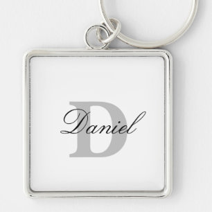 Monogram Initials Gift Custom Name Father's Day  Keychain