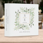 Monogram Initials Greenery Wedding Photo Album Binder<br><div class="desc">Botanical watercolor greenery monogram initials wedding photo binder. Personalize with your monogram initials,  special date,  and name to create a beautiful elegant binder that is unique to you. Designed by Thisisnotme©</div>