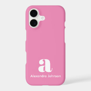 Monogram Initials Minimal Simple Pink Modern