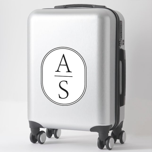 Monogram Initials Modern Simple Luggage (Suitcase)