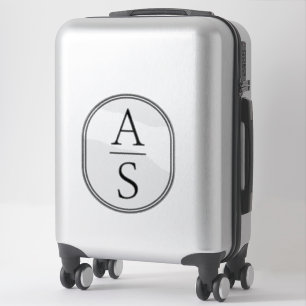 Monogram Initials Modern Simple Luggage