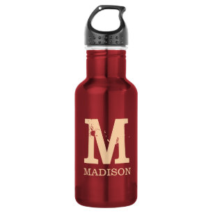 Monogram initials name personalized 532 ml water bottle