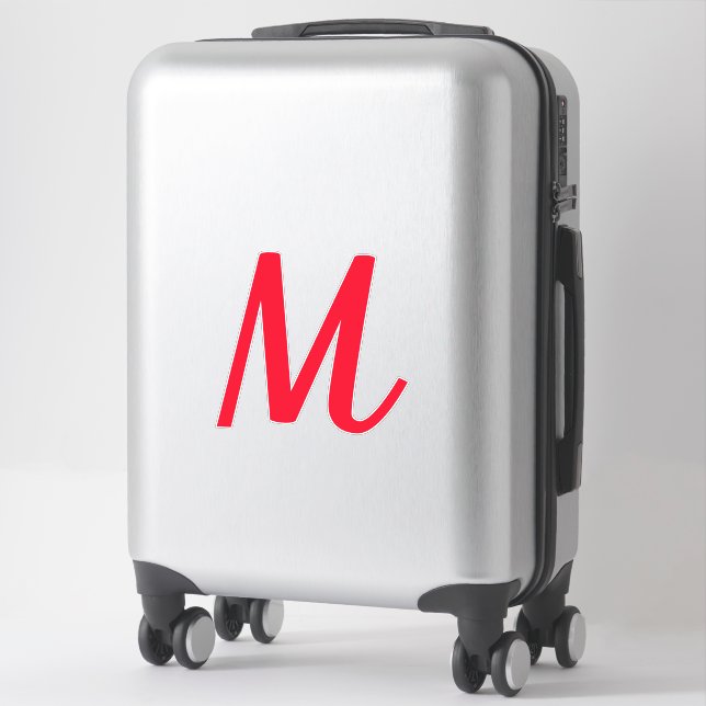 Monogram Initials Name Red Stylish Custom Name (Suitcase)