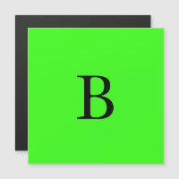 Monogram Initials Neon Green Bright Colourful Cool