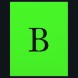 Monogram Initials Neon Green Bright Colourful Cool Letterhead<br><div class="desc">Designed with monogram text template initial template which you can edit and customize in bright and colourful neon green colour background. You may change the background colour if you wish.</div>