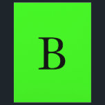 Monogram Initials Neon Green Bright Colourful Cool Letterhead<br><div class="desc">Designed with monogram text template initial template which you can edit and customize in bright and colourful neon green colour background. You may change the background colour if you wish.</div>