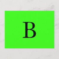 Monogram Initials Neon Green Bright Colourful Cool