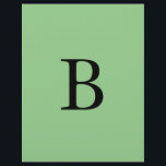 Monogram Initials Sage Green Colourful Custom Name Letterhead<br><div class="desc">Designed with monogram text template initial template which you can edit and customize in colourful sage green colour background. You may change the background colour if you wish.</div>