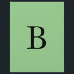 Monogram Initials Sage Green Colourful Custom Name Letterhead<br><div class="desc">Designed with monogram text template initial template which you can edit and customize in colourful sage green colour background. You may change the background colour if you wish.</div>