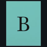 Monogram Initials Teal Blue Colourful Custom Name Letterhead<br><div class="desc">Designed with monogram text template initial template which you can edit and customize in colourful teal blue colour background. You may change the background colour if you wish.</div>