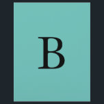 Monogram Initials Teal Blue Colourful Custom Name Letterhead<br><div class="desc">Designed with monogram text template initial template which you can edit and customize in colourful teal blue colour background. You may change the background colour if you wish.</div>