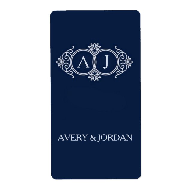 Monogram initials wedding  frame minimal design  (Devant)